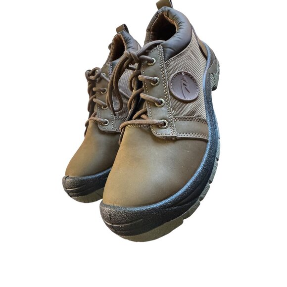 Indestructible Mens Work Shoes Durable Leather & Mesh Brown Black Non-Slip Safet - Picture 1 of 11